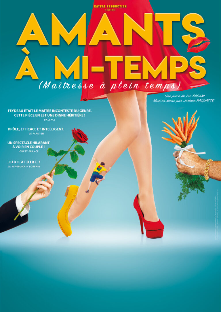 Affiche du spectacle Amants à mi-temps à la Comédie de Besançon