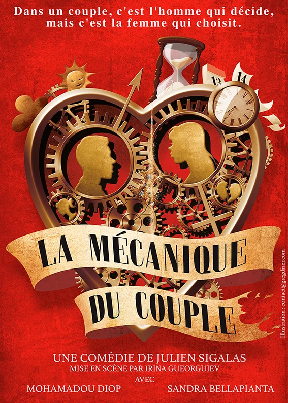 Affiche du spectacle La mécanique du couple à la Comédie de Besançon