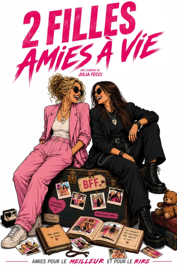 Affiche du spectacle 2 filles amies à vie à la Comédie de Besançon