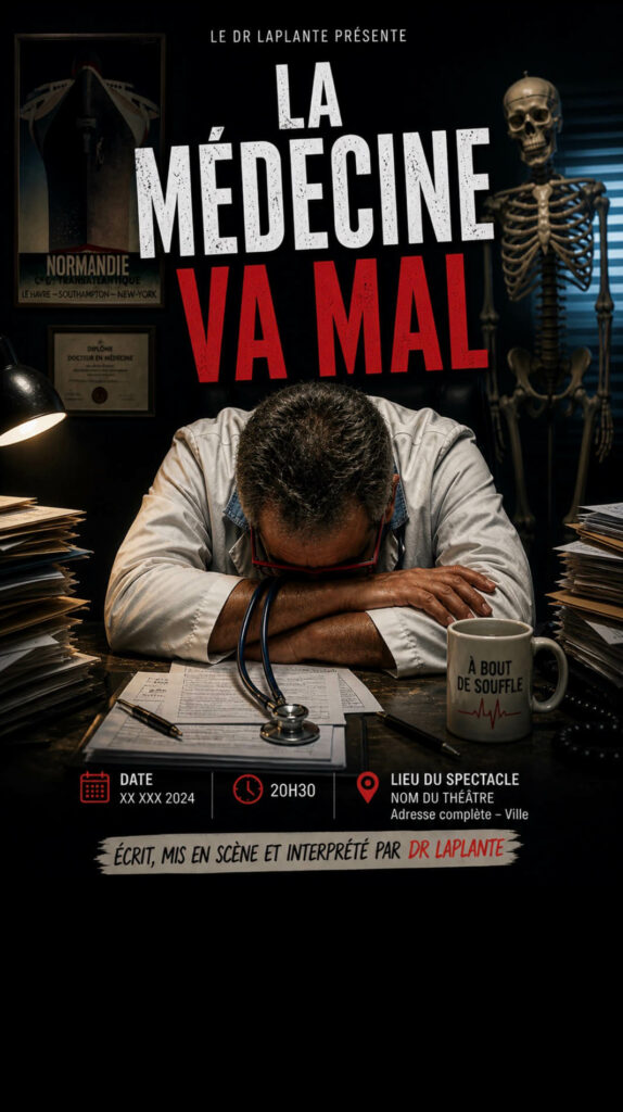 Affiche du spectacle La médecine va mal à la Comédie de Besançon