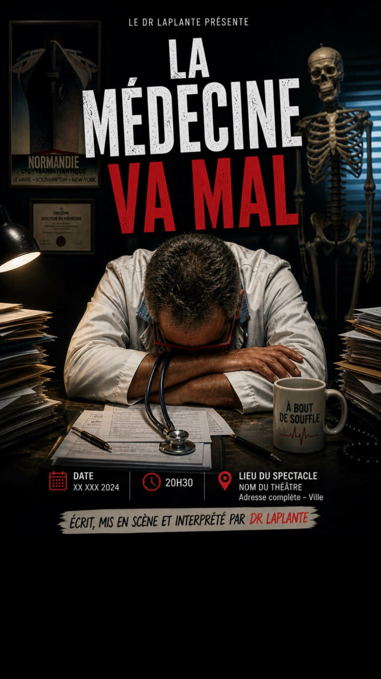 Affiche du spectacle La médecine va mal à la Comédie de Besançon