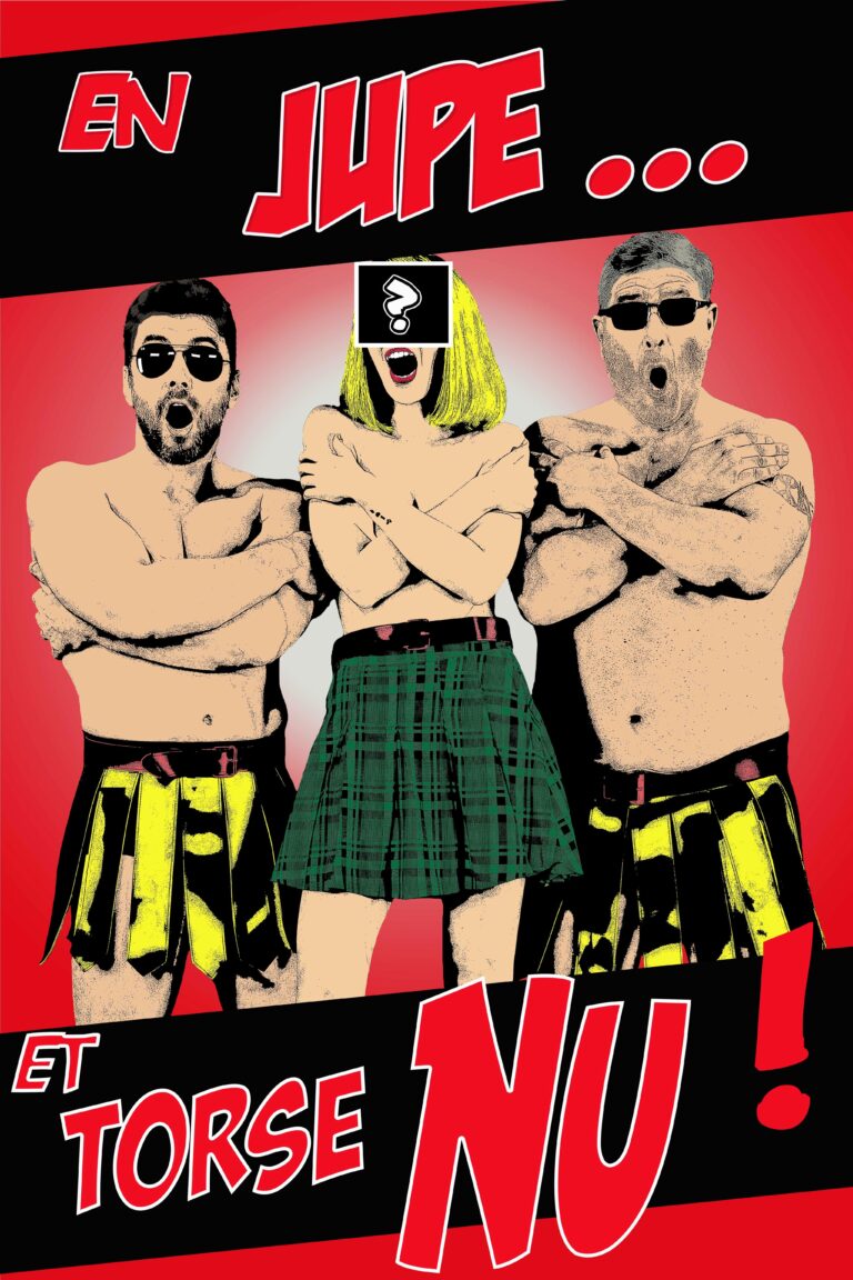 Affiche du spectacle En jupe et torse nu à la Comédie de Besançon