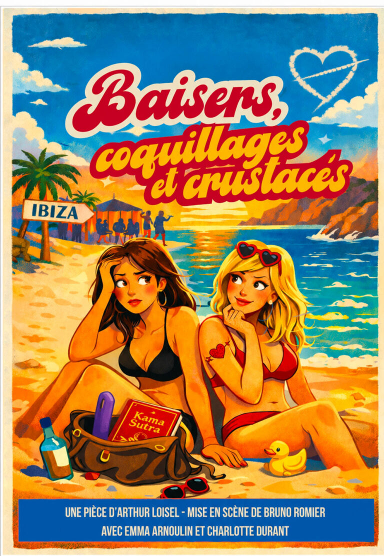 Affiche du spectacle Baisers, coquillages et crustacés à la Comédie de Besançon