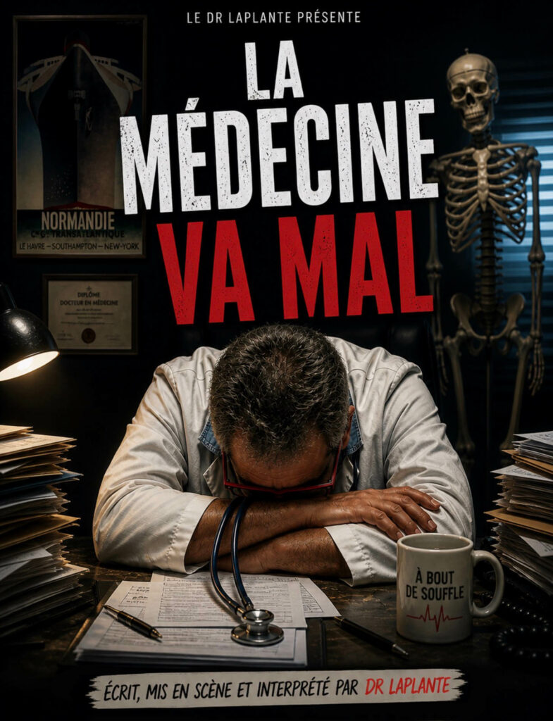 Affiche du spectacle La médecine va mal à la Comédie de Besançon