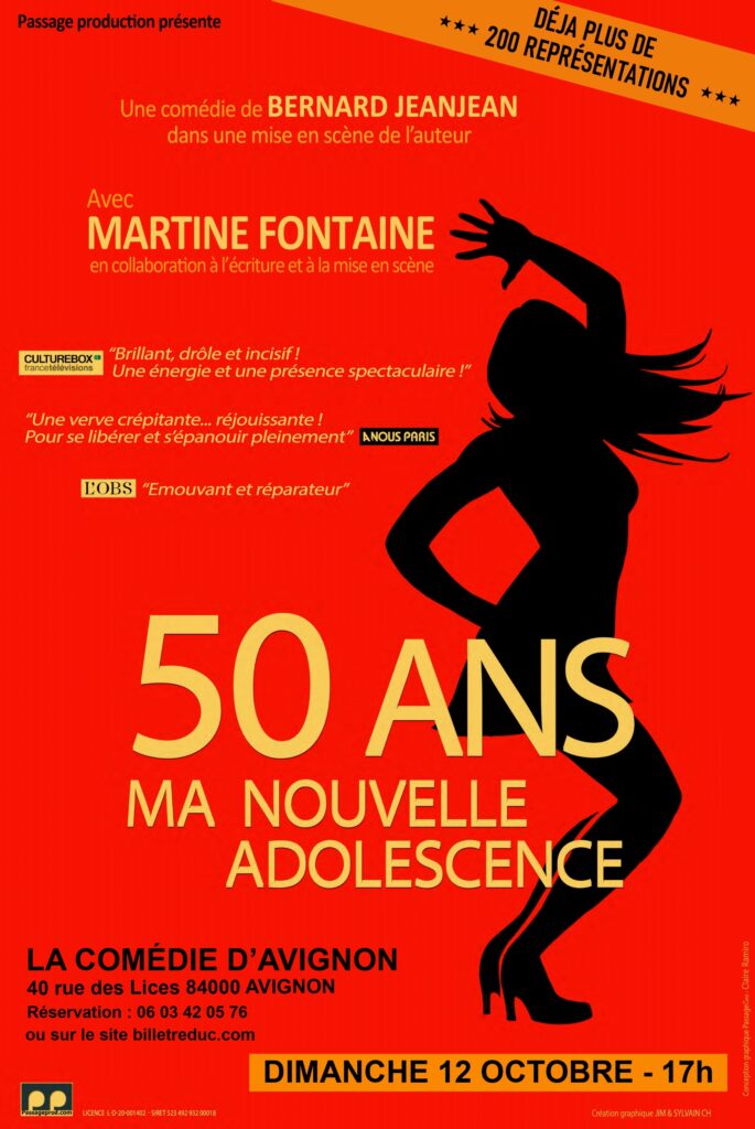 Affiche du spectacle Martine Fontaine dans 50 ans, ma nouvelle adolescence à la Comédie de Besançon
