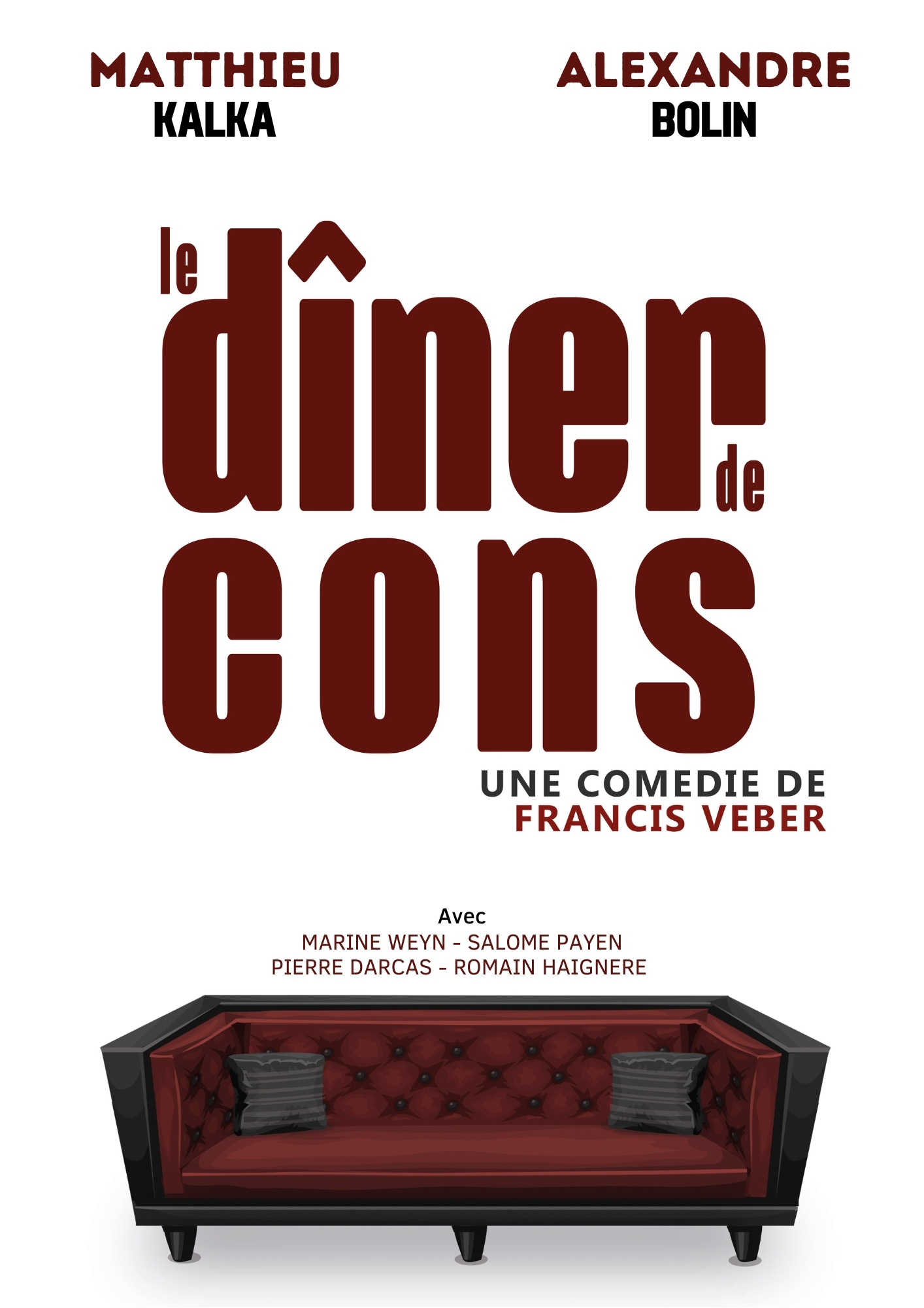 Affiche du spectacle Le dîner de cons à la Comédie de Besançon